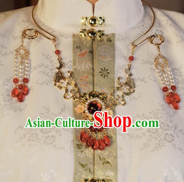 Chinese Traditional Ming Dynasty Princess Necklace Accessories Ancient Court Lady Necklet for Women