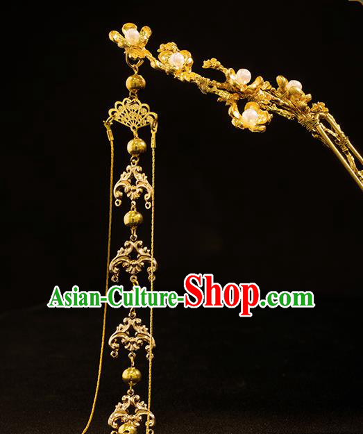 Chinese Traditional Hanfu Golden Hairpins Ancient Princess Hair Accessories for Women