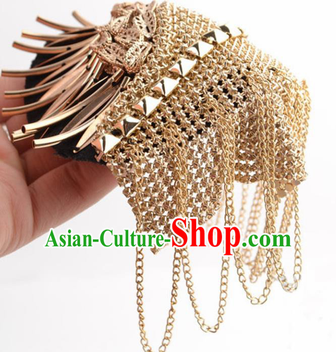 Top Cosplay Golden Shoulder Board Compere Tassel Shoulder Knot