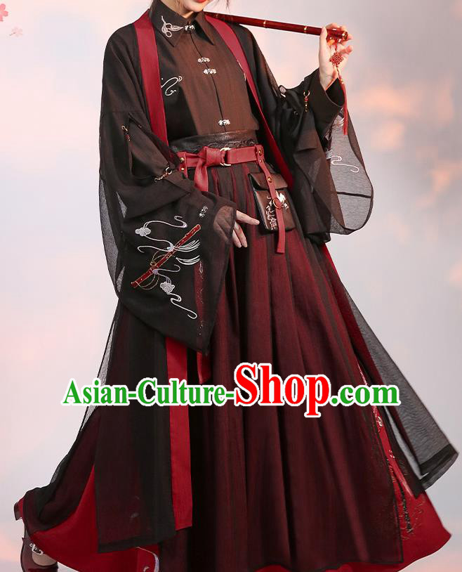 Chinese Traditional Cosplay Knight Brown Clothing Ancient Swordsman Costumes for Men