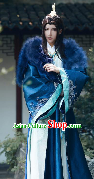 Chinese Traditional Cosplay Royal Highness Clothing Ancient Swordsman Costumes for Men