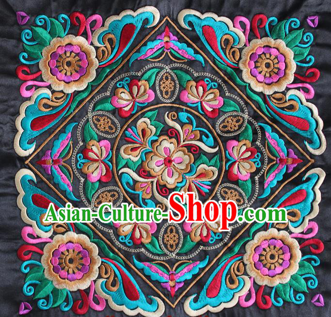 Chinese Traditional Embroidered Pink Sunflowers Applique Embroidery Patch Embroidery Craft Accessories