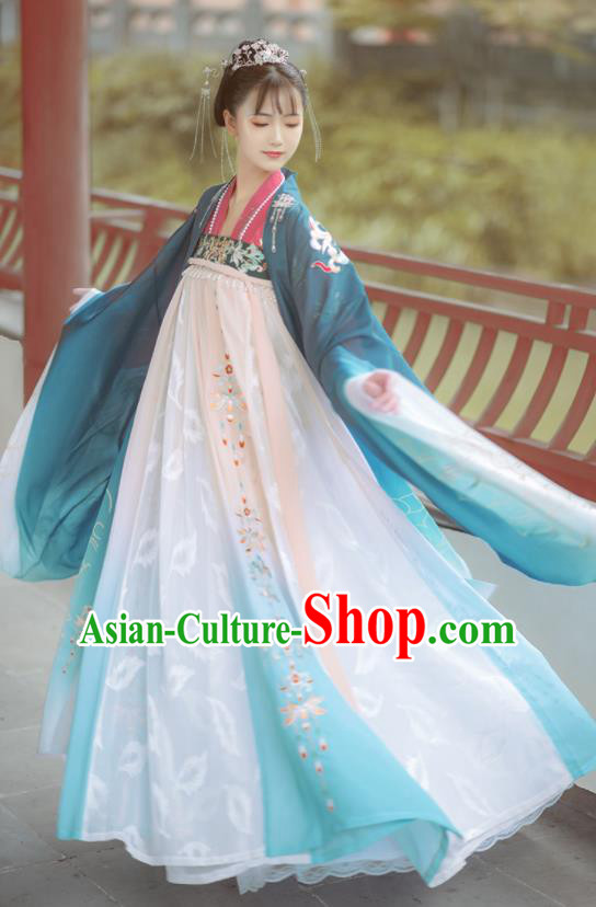 Chinese Traditional Tang Dynasty Infanta Hanfu Dress Ancient Royal Princess Costumes for Women