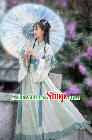 Chinese Traditional Jin Dynasty Palace Princess Hanfu Dress Ancient Royal Infanta Costumes for Women