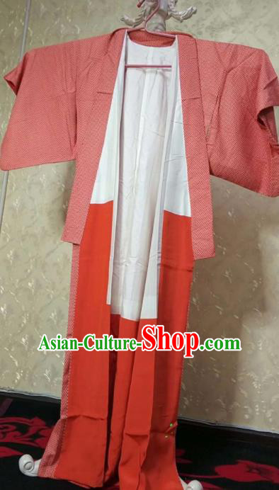 Traditional Japan Geisha Pink Furisode Kimono Asian Japanese Fashion Apparel Costume for Women