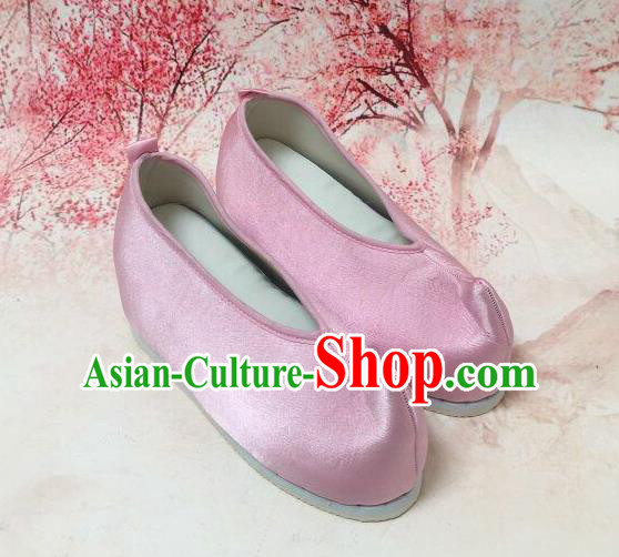 Asian Chinese Traditional Wedding Pink Satin Shoes Princess Shoes Opera Shoes Hanfu Shoes for Women