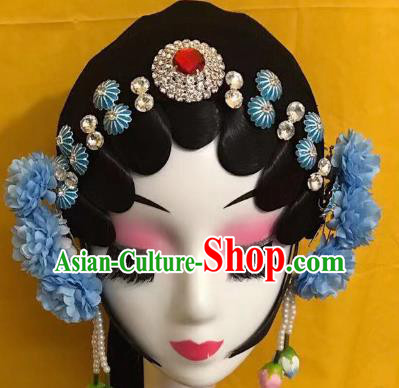 Traditional Chinese Beijing Opera Wigs and Hairpins Headdress Peking Opera Diva Hair Accessories for Women