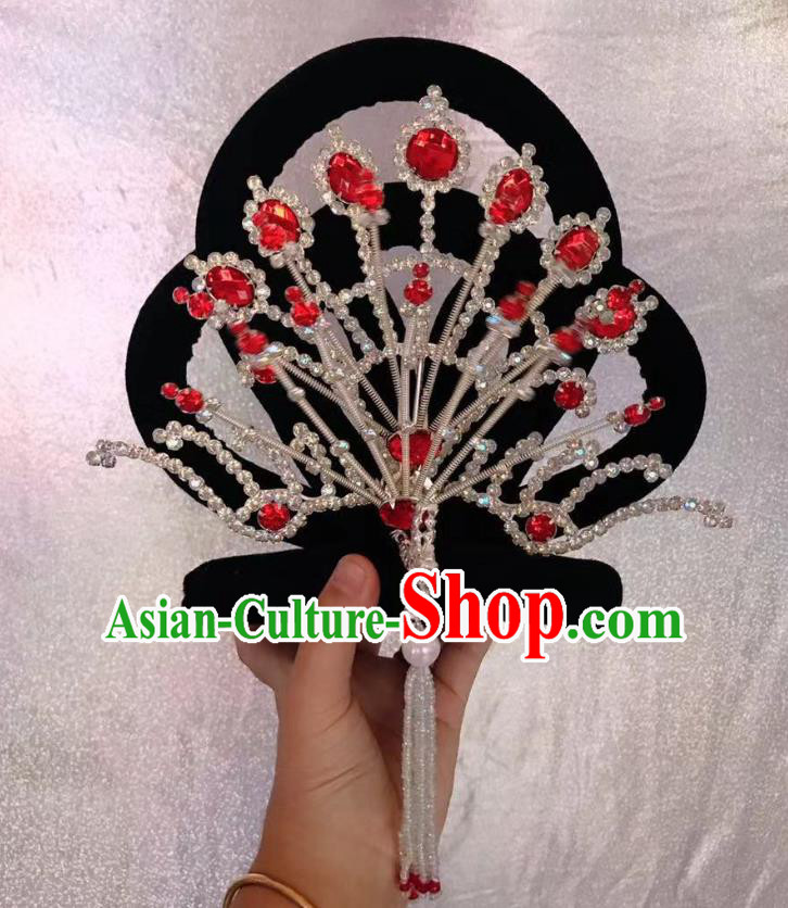 Traditional Chinese Opera Wig Chignon Phoenix Hairpins Headdress Peking Opera Diva Hair Accessories for Women