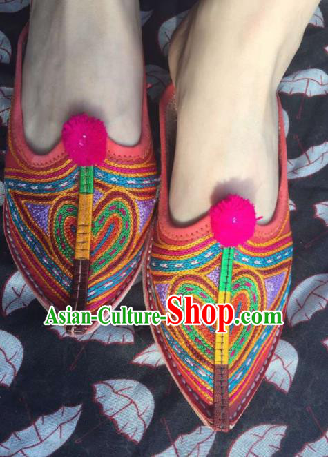 Asian India Traditional Leather Slippers Indian Handmade Shoes for Women
