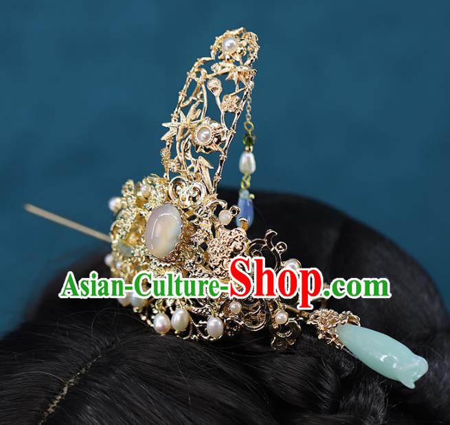 Traditional Chinese Hair Crown and Hairpins Headdress Ancient Swordsman Hair Accessories for Women