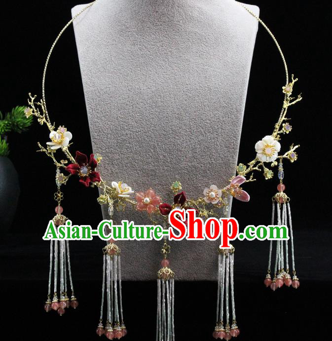 Traditional Chinese Ming Dynasty Necklace Ancient Handmade Necklet Accessories for Women