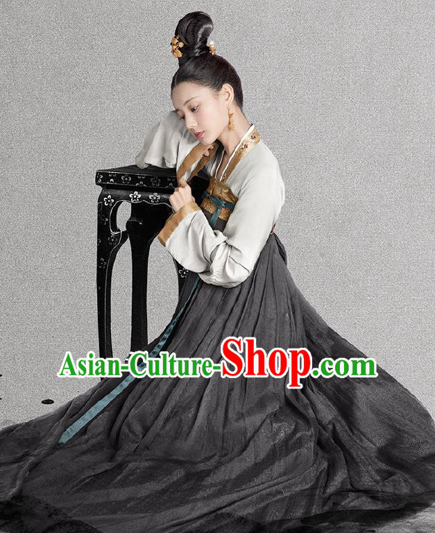 Royal Nirvana Chinese Ancient Song Dynasty Patrician Lady Lu Wenxi Replica Costumes for Women