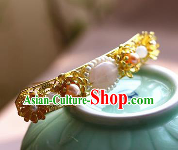 Traditional Chinese Palace Golden Hairpin Headdress Ancient Court Hair Accessories for Women