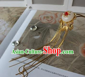 Traditional Chinese Bride Tassel Hairpin Headdress Ancient Court Hair Accessories for Women