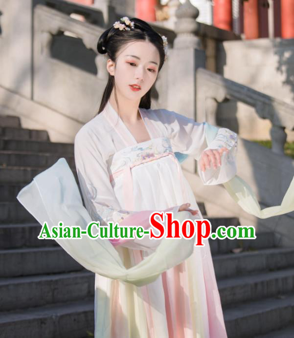 Chinese Traditional Tang Dynasty Patrician Lady Hanfu Dress Ancient Court Maid Historical Costumes for Women