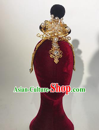 Traditional Chinese Stage Show Royal Crown Headdress Handmade Catwalks Hair Accessories for Women