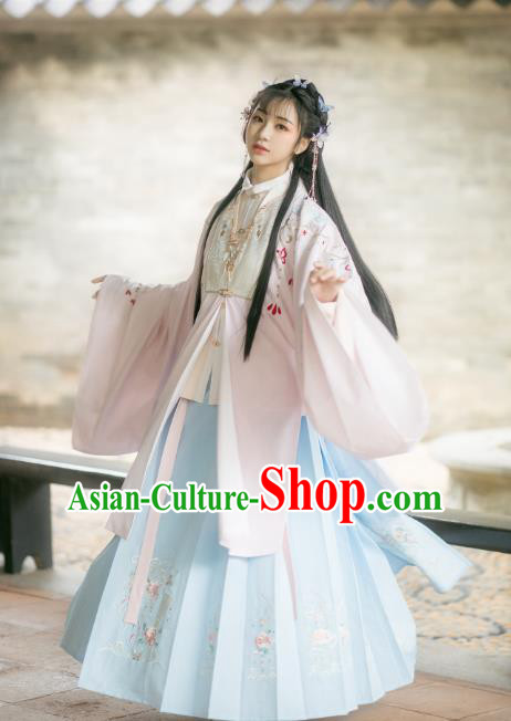 Chinese Traditional Ming Dynasty Court Lady Hanfu Dress Ancient Royal Infanta Historical Costumes for Women