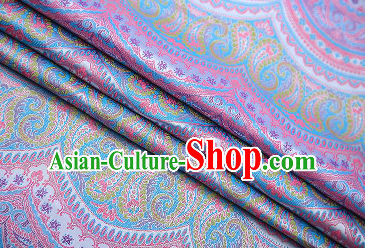 Chinese Traditional Pattern Design White Brocade Fabric Cheongsam Satin Tapestry Drapery