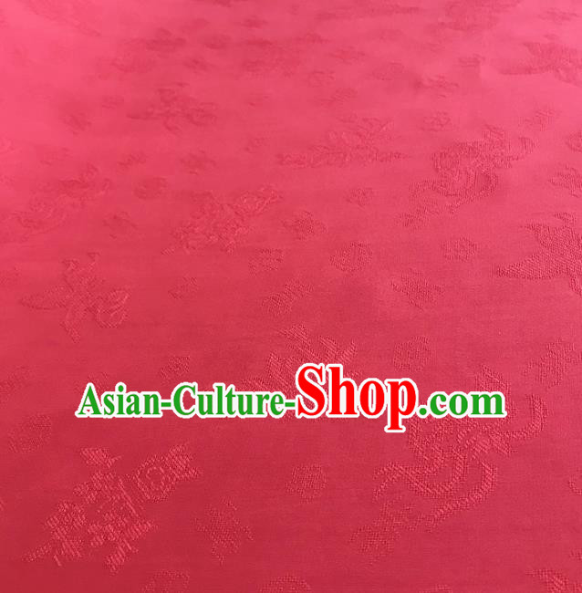 Chinese Traditional Classical Design Pattern Red Silk Fabric Cheongsam Mulberry Silk Drapery