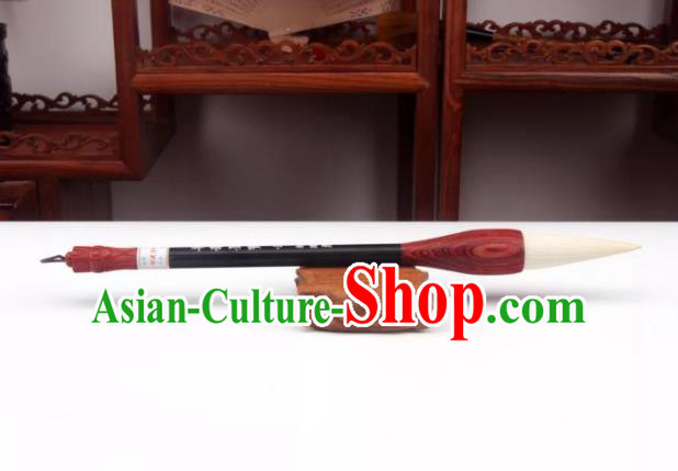 Chinese Traditional Calligraphy White Goat Hair Brush Handmade The Four Treasures of Study Writing Brush Pen