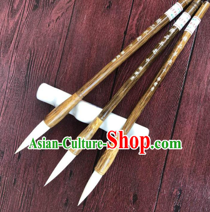 Chinese Traditional Calligraphy Goat Hair Brush Handmade The Four Treasures of Study Writing Brush Pen