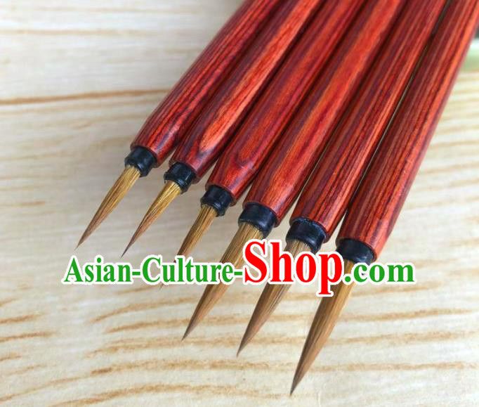 Traditional Chinese Calligraphy Weasel Hair Brush Handmade The Four Treasures of Study Writing Brush Pen