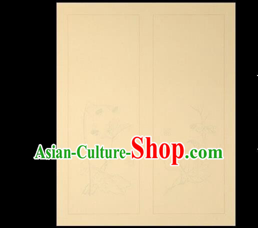 Traditional Chinese Calligraphy Yellow Batik Paper Handmade The Four Treasures of Study Writing Art Paper