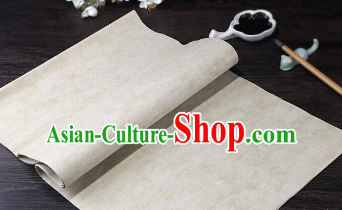 Traditional Chinese Light Grey Calligraphy Paper Handmade The Four Treasures of Study Writing Batik Art Paper