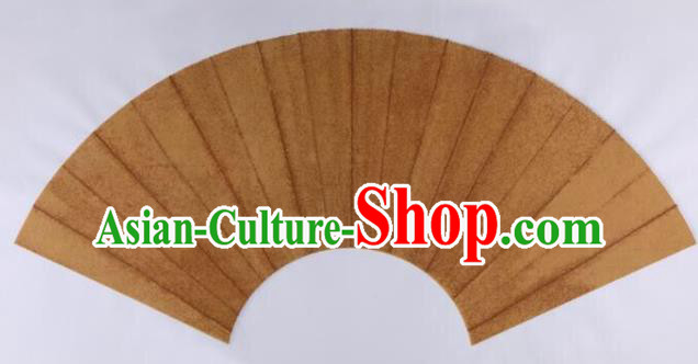 Traditional Chinese Brown Sector Paper Handmade The Four Treasures of Study Writing Fan Art Paper