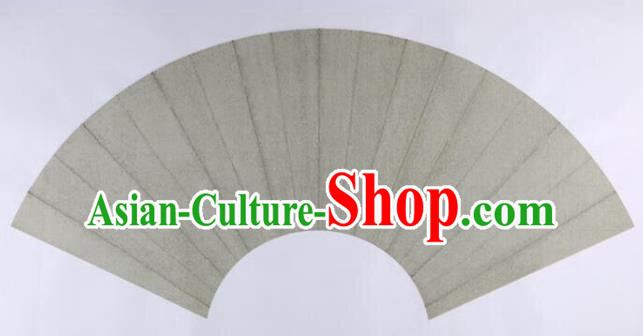 Traditional Chinese Light Green Sector Paper Handmade The Four Treasures of Study Writing Fan Art Paper