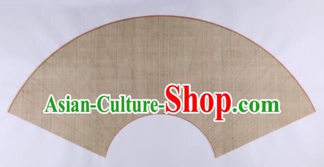 Traditional Chinese Beige Sector Paper Handmade The Four Treasures of Study Writing Fan Art Paper