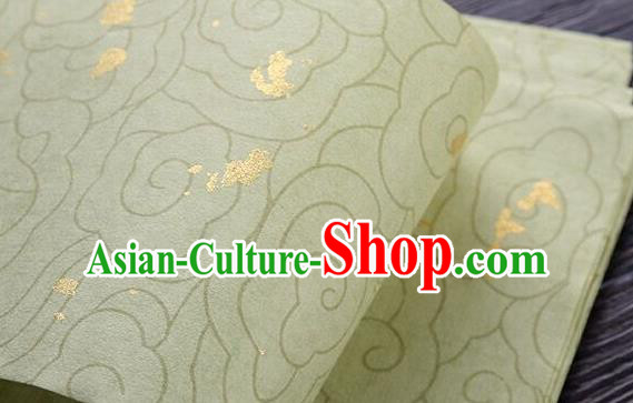 Traditional Chinese Cloud Pattern Light Green Xuan Paper Handmade The Four Treasures of Study Writing Art Paper