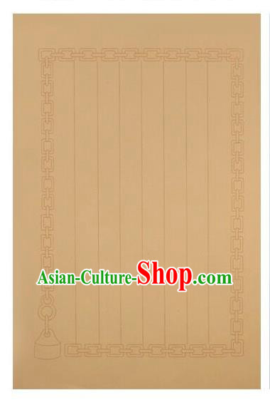 Traditional Chinese Light Brown Letter Xuan Paper Handmade The Four Treasures of Study Writing Art Paper