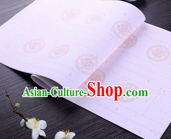 Chinese Traditional Spring Festival Couplets Calligraphy Lilac Batik Paper Handmade Couplet Writing Art Paper