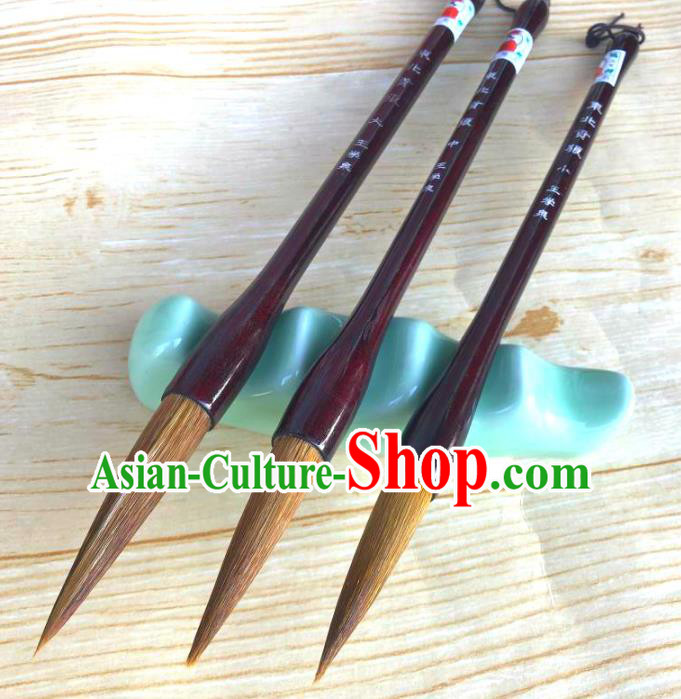 Traditional Chinese Calligraphy Weasel Hair Brush Handmade The Four Treasures of Study Writing Brush Pen