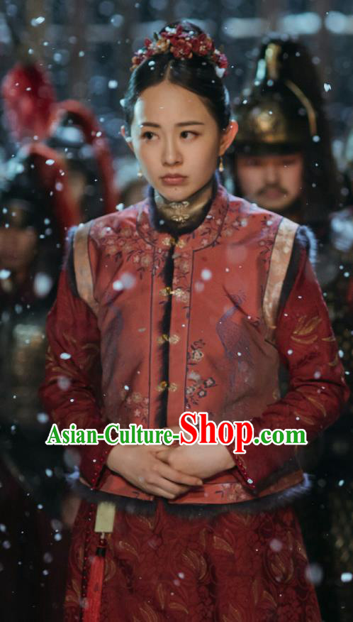 Drama Ming Dynasty Chinese Ancient Court Maid Replica Costumes and Headpiece Complete Set