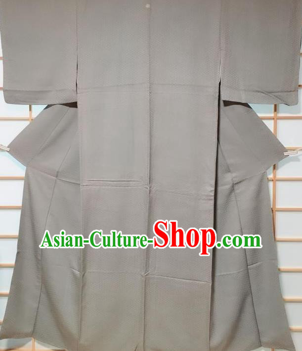 Traditional Japanese Classical Grey Kimono Japan Yukata Costume for Men