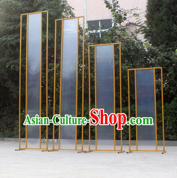 Handmade Chinese Golden Iron Art Folding Screens Traditional Wedding Decoration