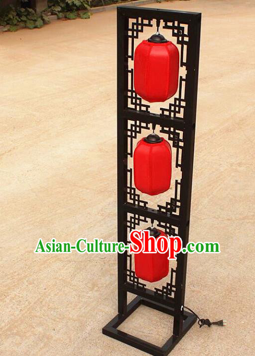 Chinese Traditional Red Lamp Wedding Floor Lanterns Handmade Palace Lantern