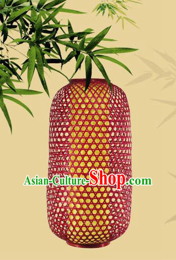 Handmade Chinese Countryside Red Hanging Lanterns Traditional Palace Lantern Bamboo Art Scaldfish Lamp