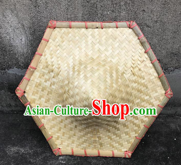 Handmade Chinese Hexagonal Straw Hat Traditional Bamboo Hat Craft