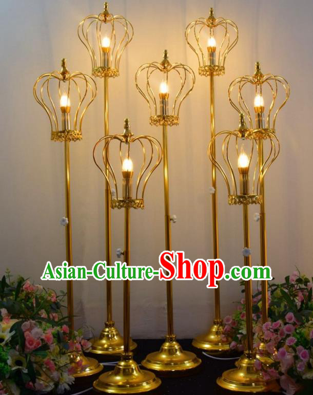 Handmade Chinese Golden Iron Art Lamp Floor Lantern Traditional Wedding Lanterns Decoration