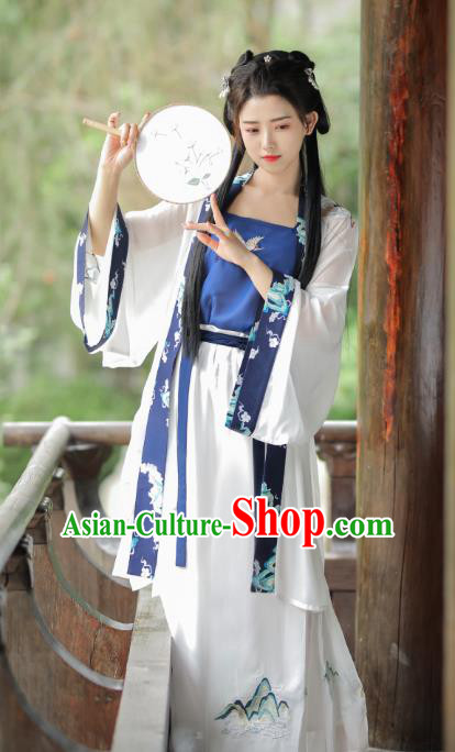 Traditional Chinese Song Dynasty Historical Costumes Ancient Patrician Young Lady Dress for Women