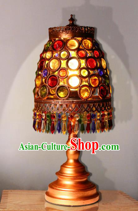 Southeast Asia Traditional Desk Lantern Thailand Handmade Grass Lanterns