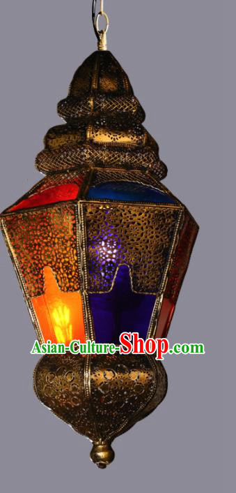 Asian Traditional Iron Ceiling Lantern Thailand Handmade Lanterns Hanging Lamps