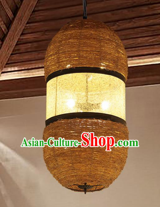 Asian Traditional Rattan Ceiling Lantern Thailand Handmade Lanterns Hanging Lamps