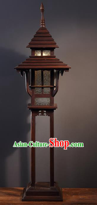 Southeast Asia Traditional Wood Carving Floor Lantern Thailand Handmade Lanterns