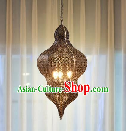 Asian Traditional Iron Carving Ceiling Lantern Thailand Handmade Lanterns Hanging Lamps