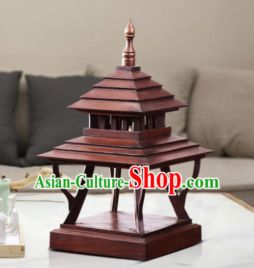 Southeast Asia Traditional Wood Carving Desk Lantern Thailand Handmade Lanterns