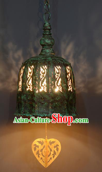 Asian Traditional Antique Iron Ceiling Lantern Thailand Handmade Lanterns Hanging Lamps